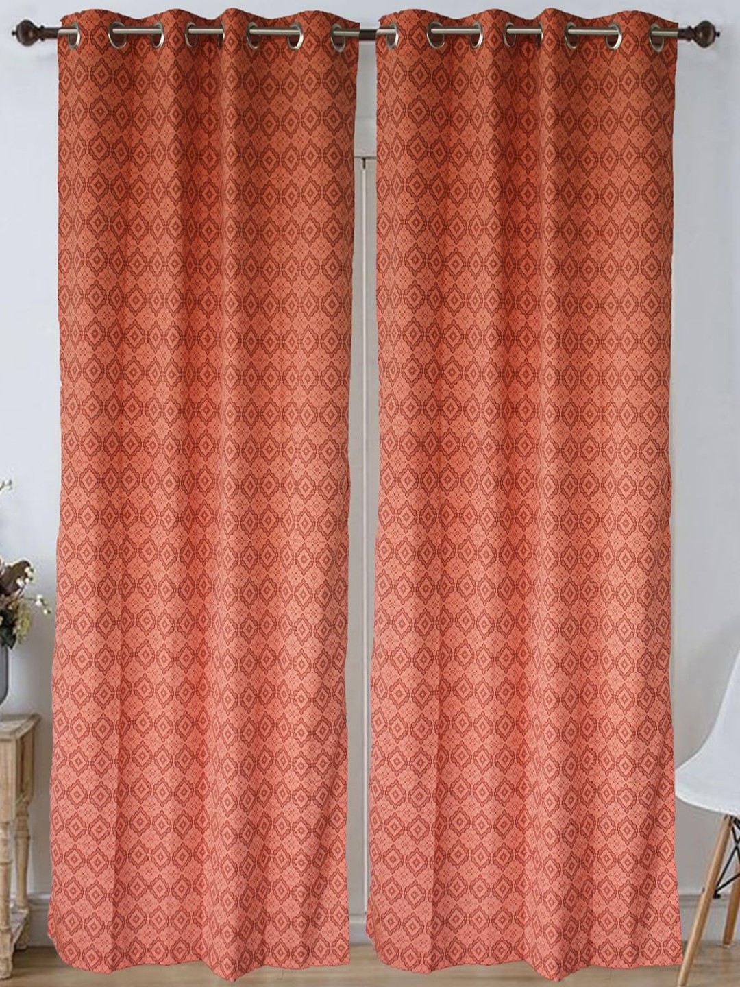 

Dekor World Beige Set of 2 Window Curtain