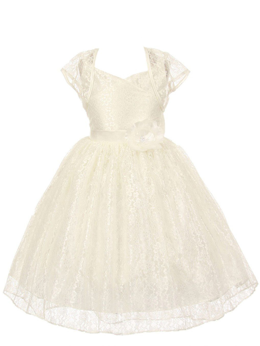 

Wow Princess Girls Floral Lace Gown Dress, Off white