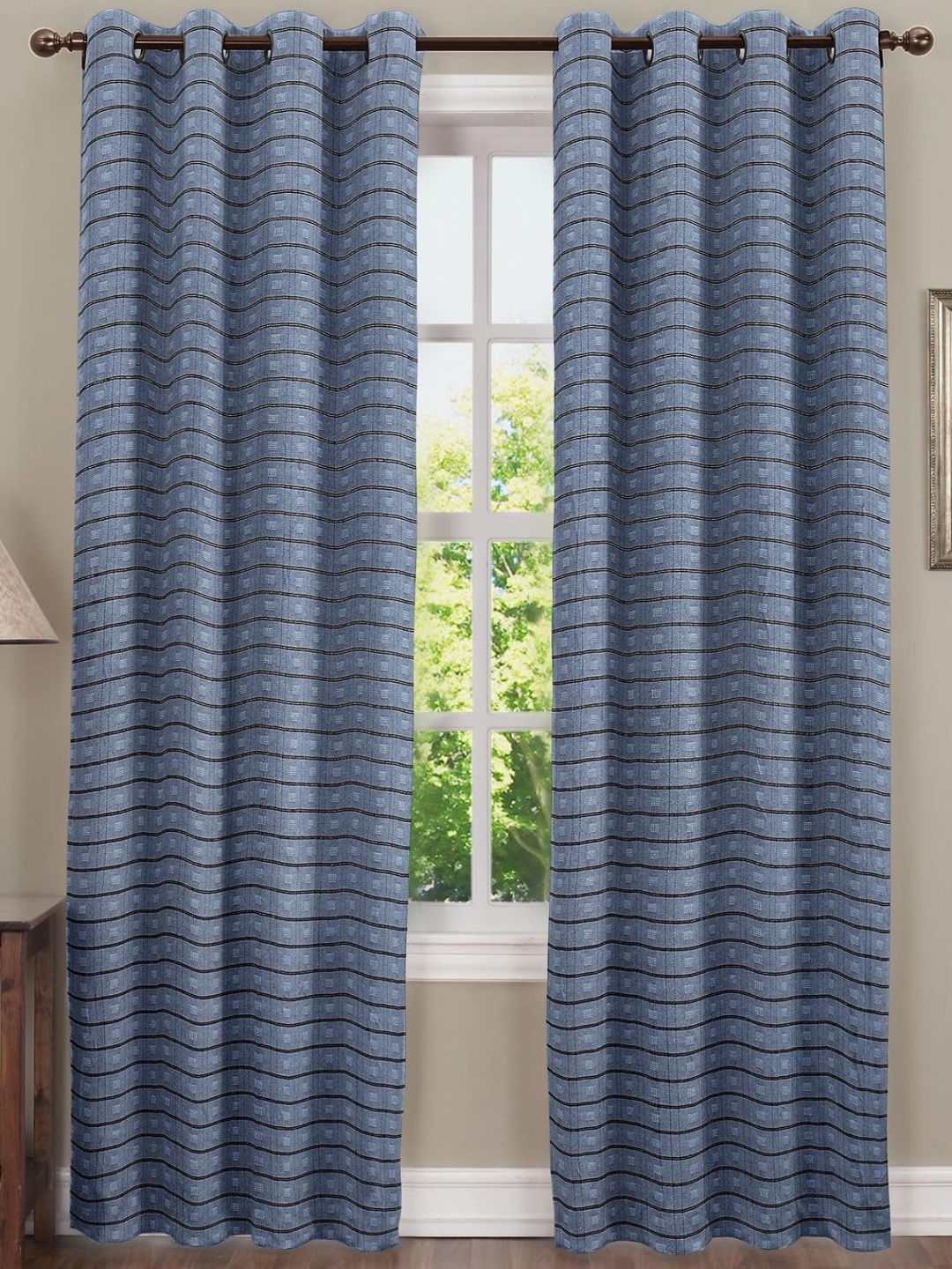 

Dekor World Multicoloured Set of 2 Long Door Curtain, Multi