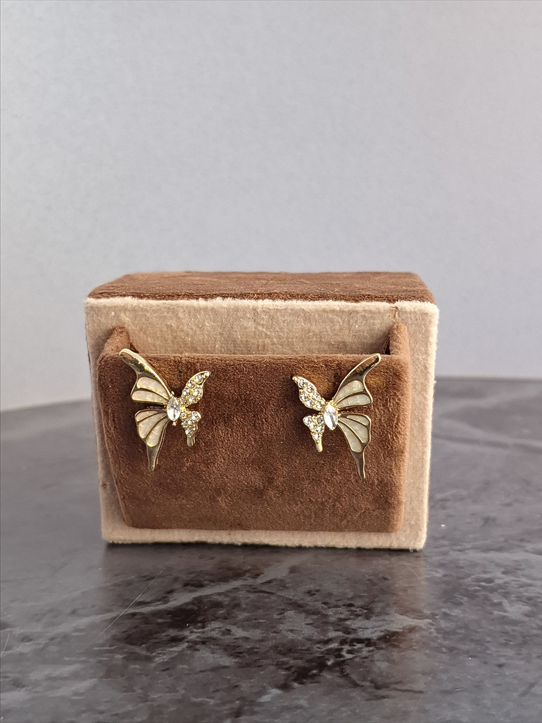 

Zhouse Gold-Plated Crystals Studded Quirky Shaped Studs