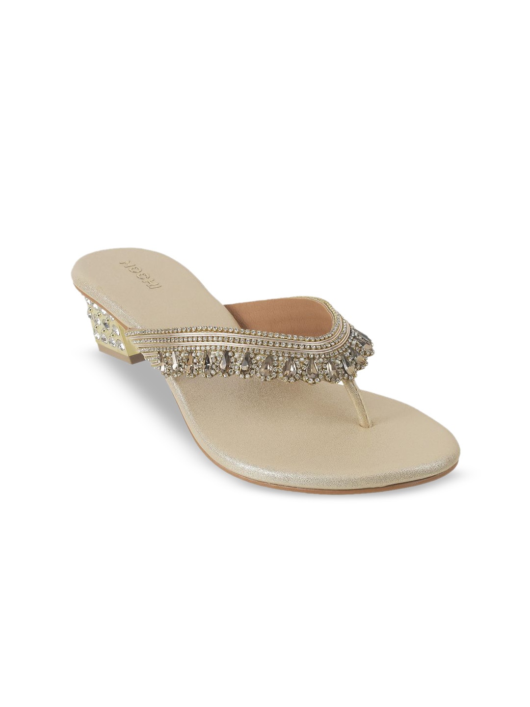 

Mochi Block Sandals, Gold