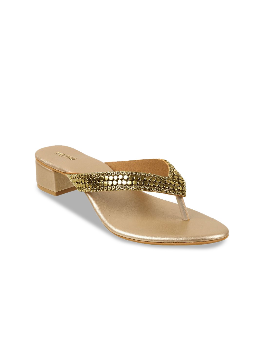 

Metro Block Sandals, Gold