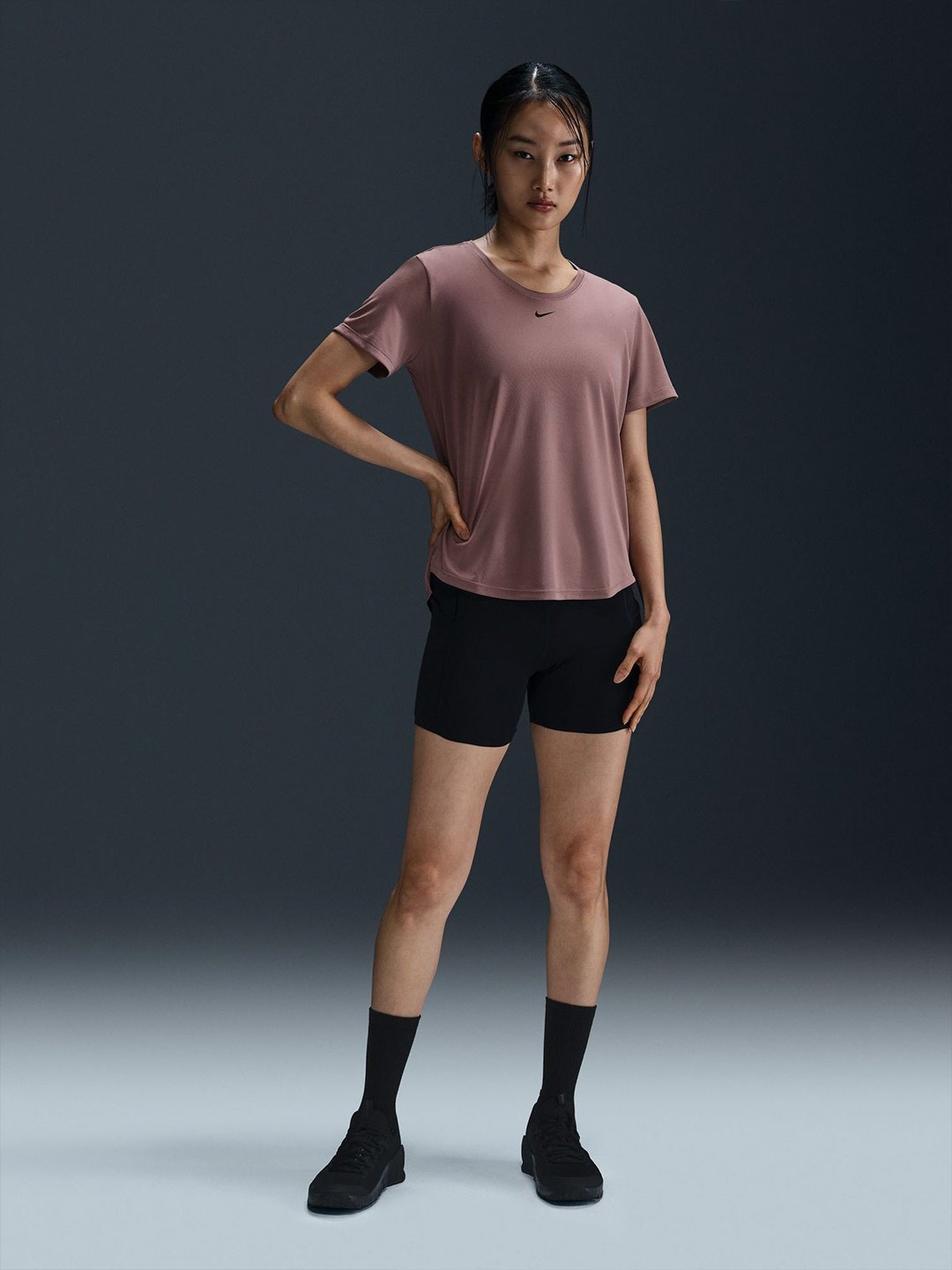 

Nike Dri-FIT One Women's Standard-Fit Short-Sleeve Top, Purple