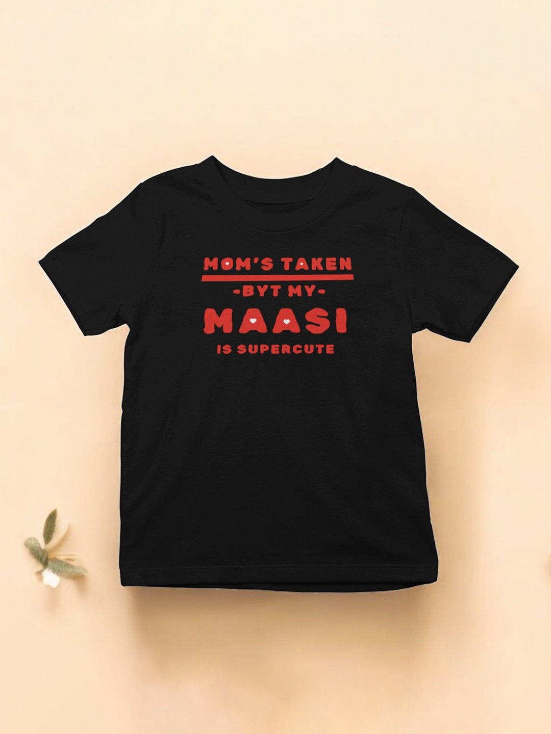 

YK X First Laugh Boys Typography Printed T-shirt, Black