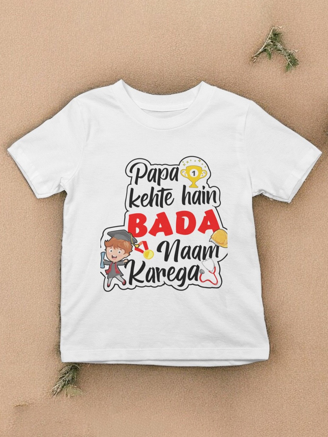 

YK X First Laugh Boys Printed T-shirt, White
