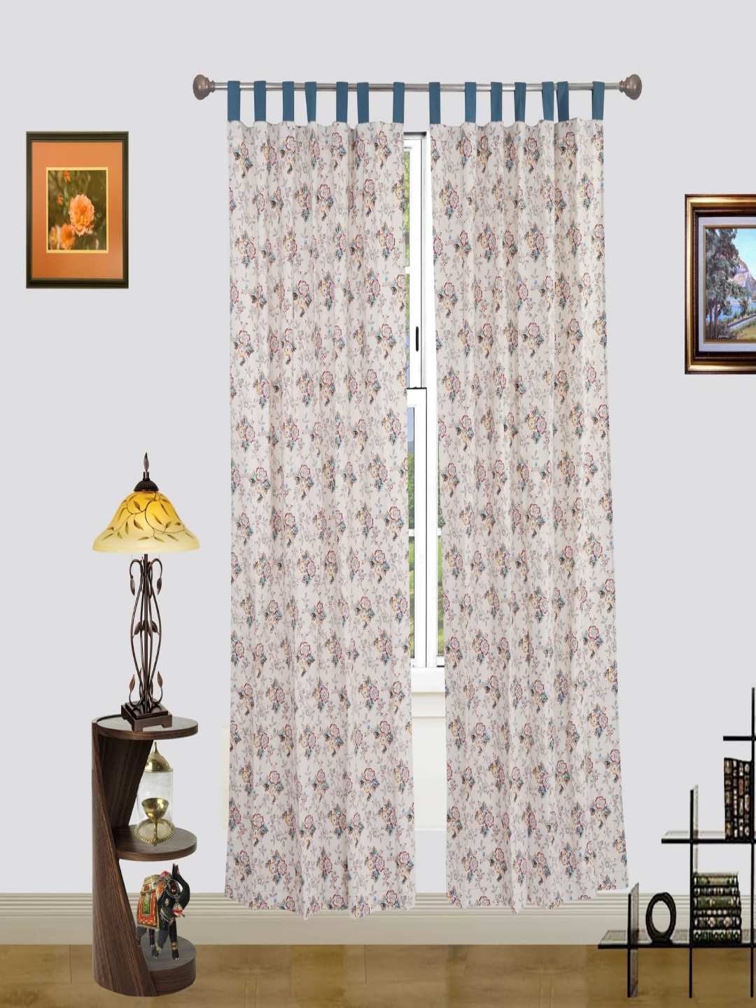 

Dekor World Maroon Set of 2 Floral Door Curtain