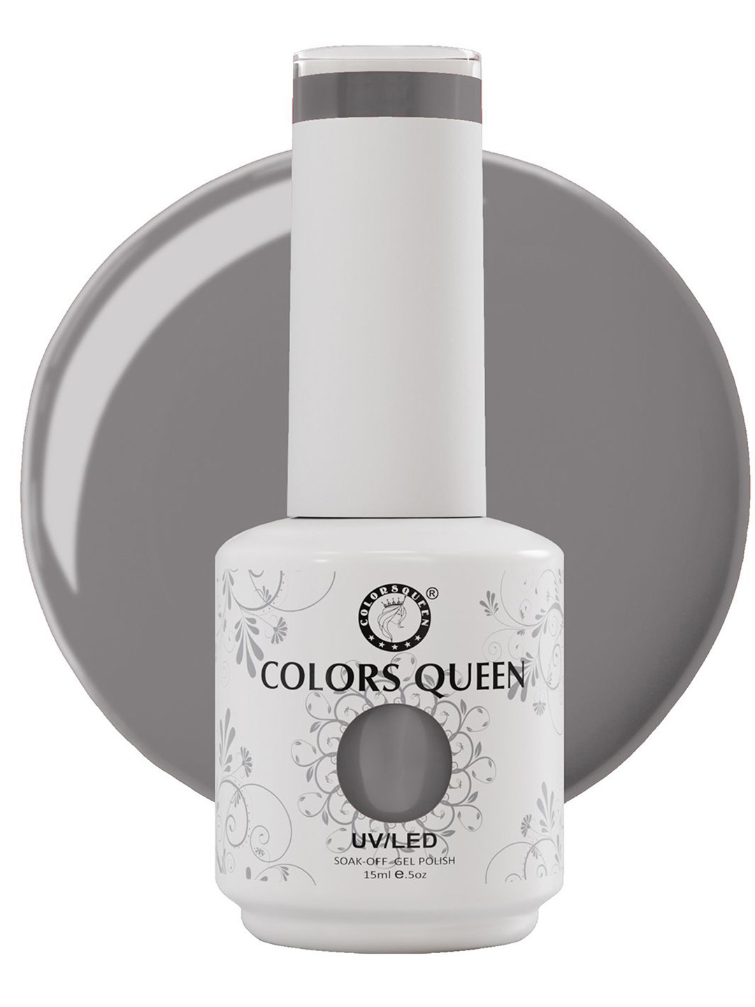 

Colors Queen UV/LED Soak Off Long Wearing Gel Polish 15 ml - Shade 134, Grey