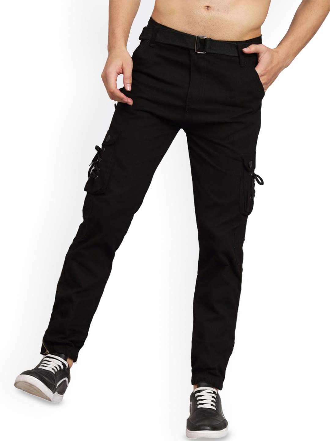 

COMFITS Men Classic Cargos Trousers, Black