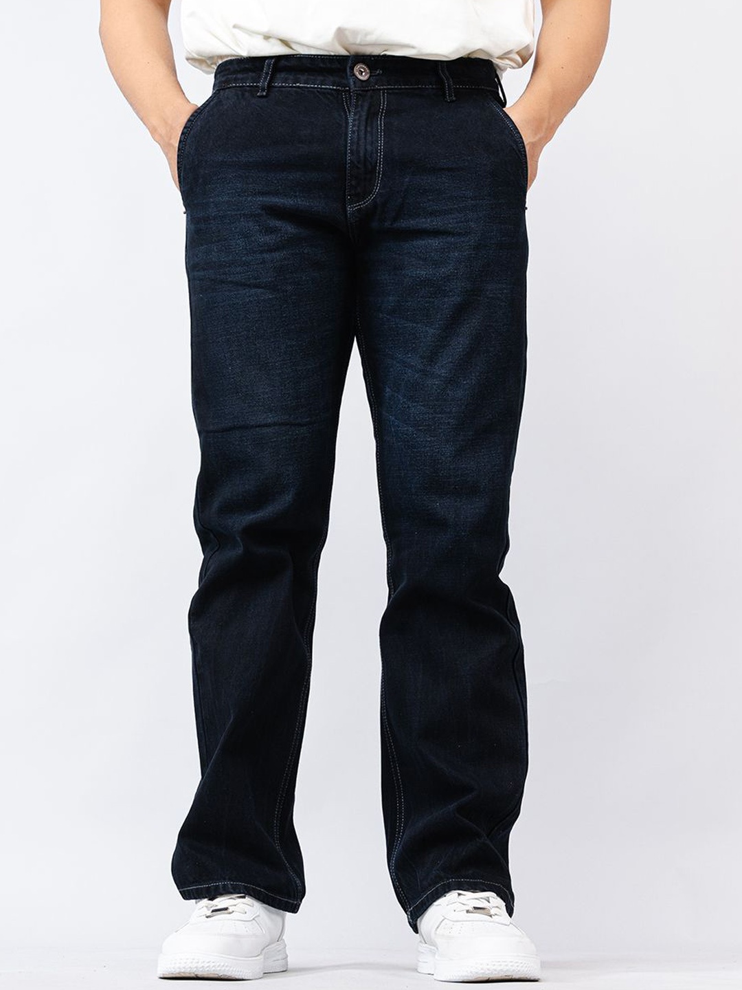 

Tistabene Men Straight Fit Stretchable Jeans, Black