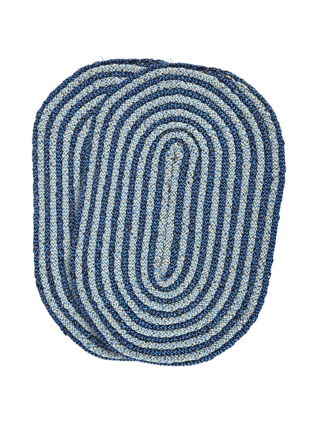 

Aura Blue & White 2 Pieces Self-Designed Cotton Anti Slip Doormats