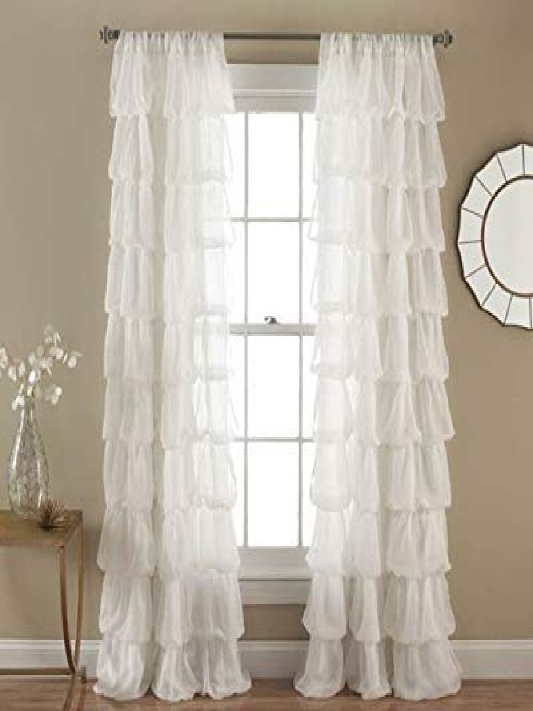 

Dekor World Multicoloured Set of 2 Sheer Long Door Curtain, Multi