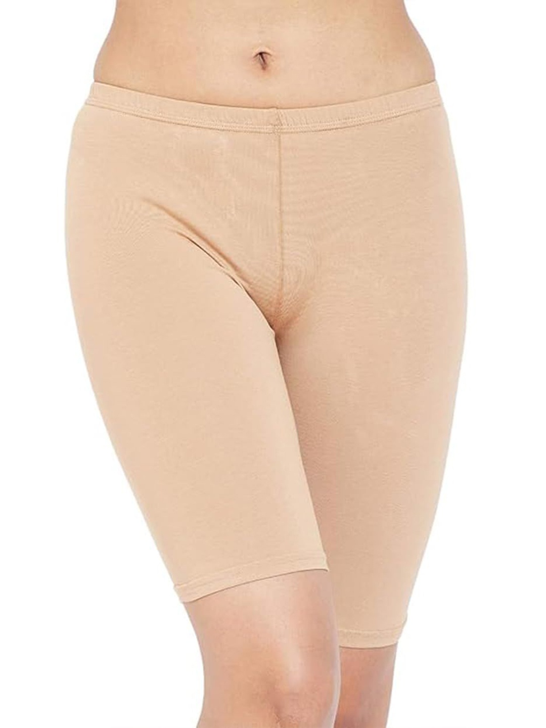

Arc de Shapes Women Skinny Fit Cycling Shorts, Beige