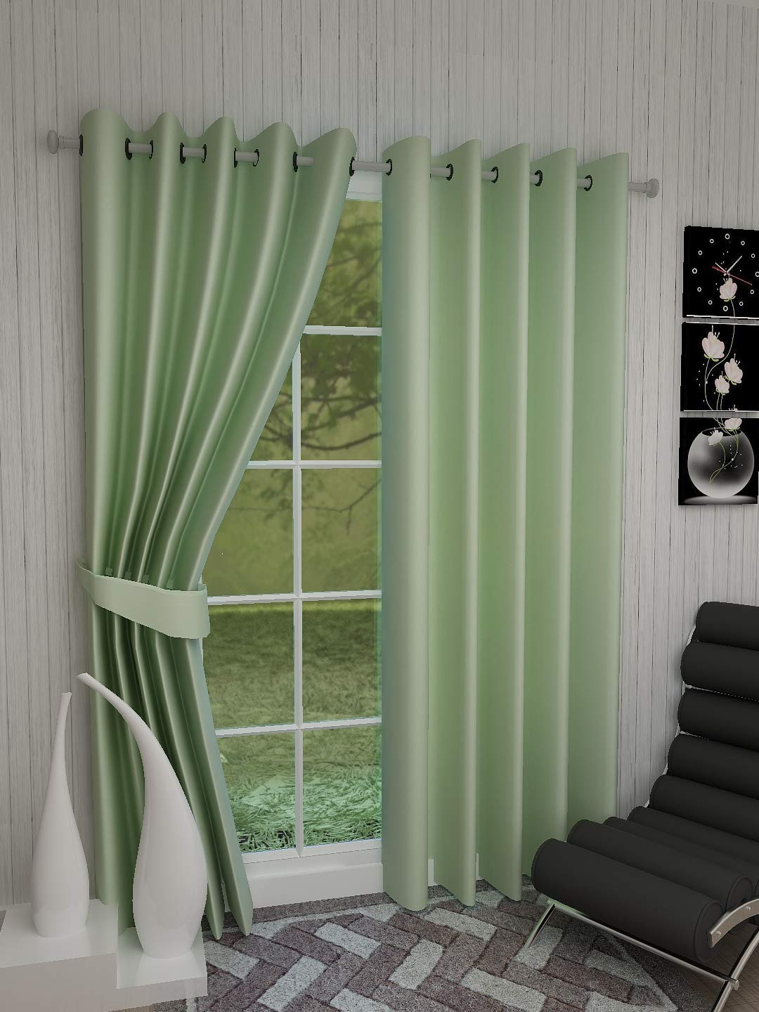 

Dekor World Multicoloured Set of 2 Door Curtain, Multi