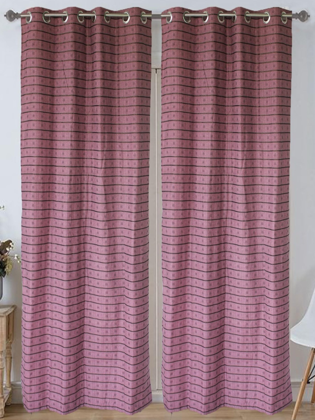 

Dekor World Multicoloured Set of 2 Long Door Curtain, Multi