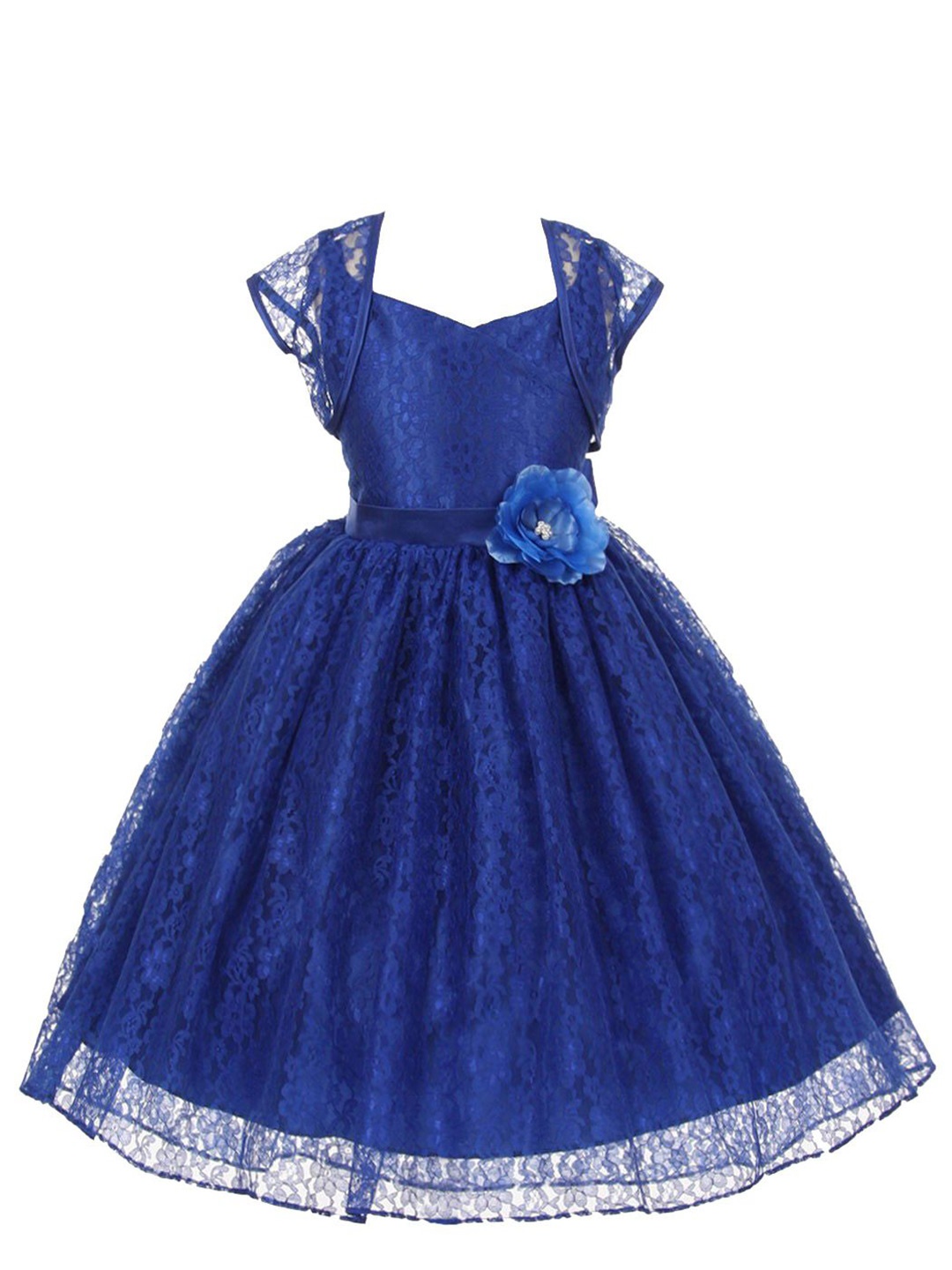 

Wow Princess Girls Floral Lace Gown Dress, Blue