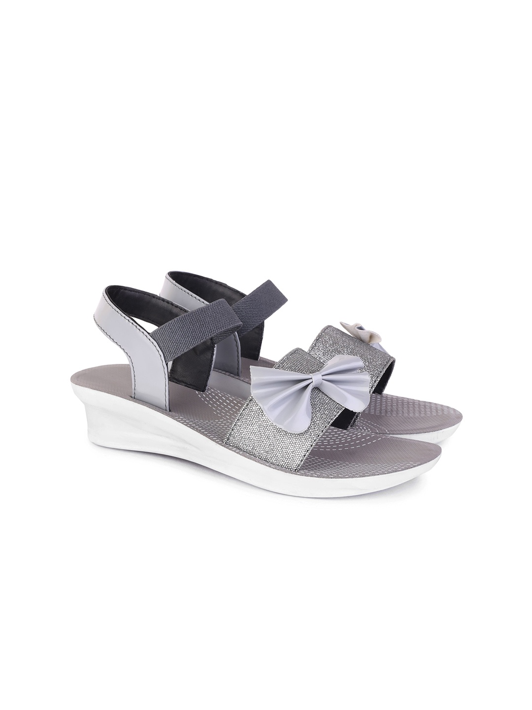 

PENNEN Women Open Toe Flats, Grey