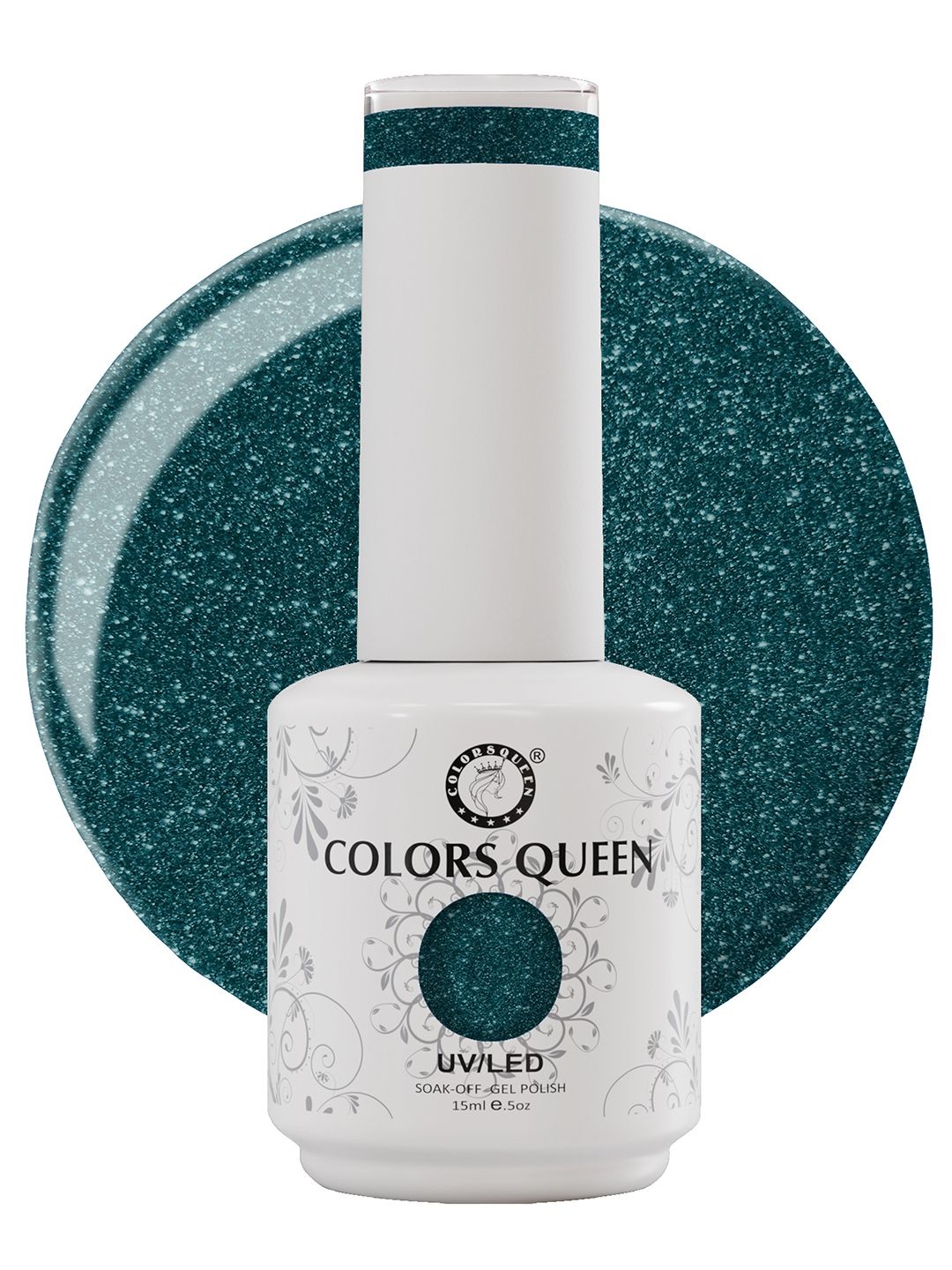 

Colors Queen UV/LED Soak Off Long Wearing Gel Polish 15 ml - Shade 202, Teal
