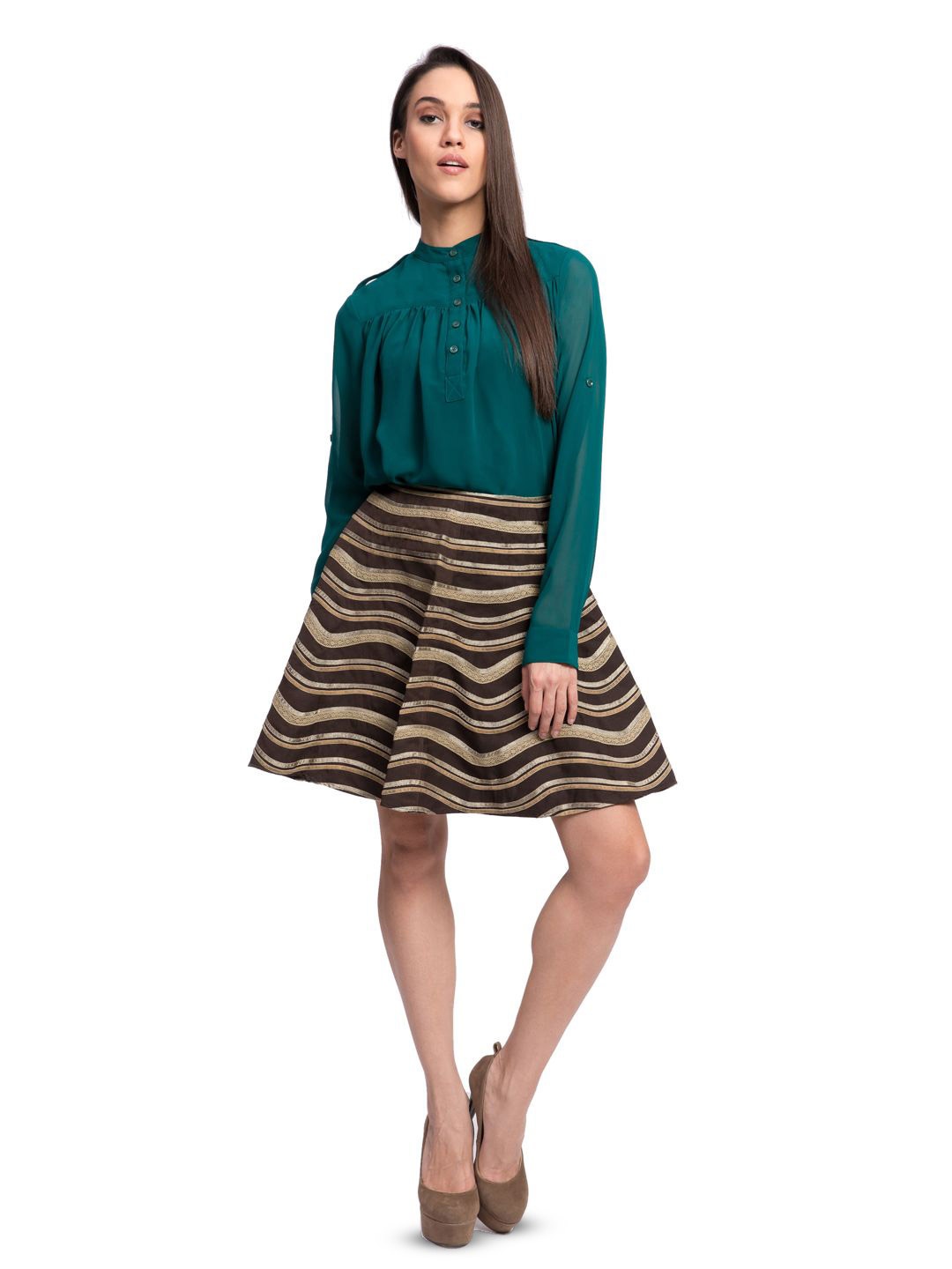 

The Sancy Georgette Top, Green