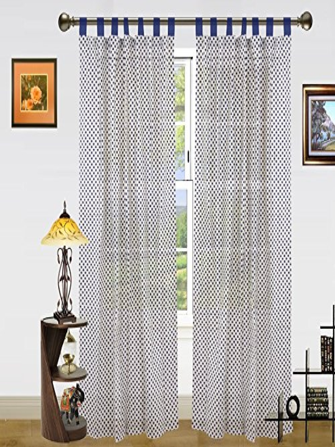 

Dekor World Multicoloured Set of 2 Geometric Door Curtain, Multi