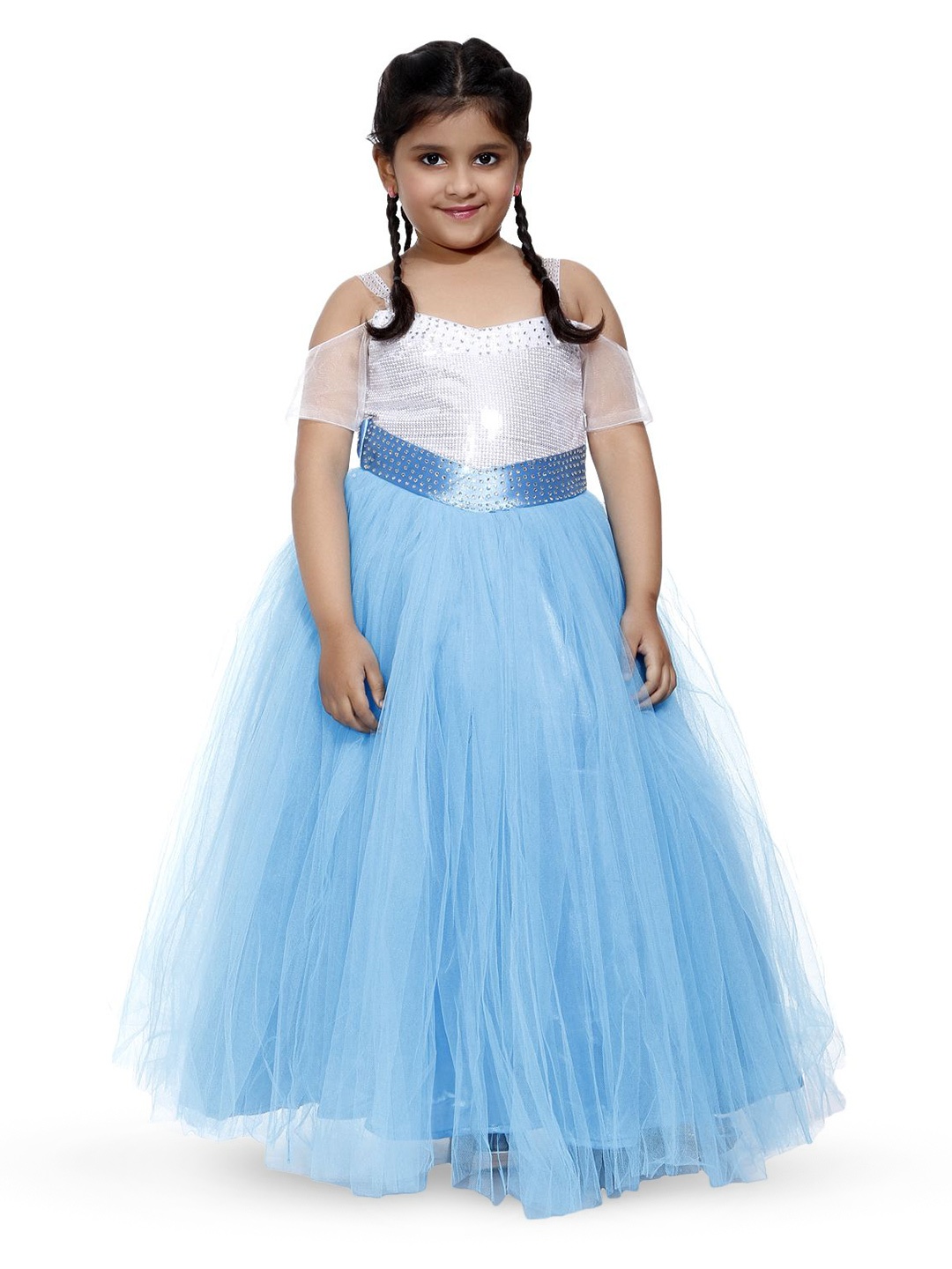 

Wow Princess Net Fit and Flare Dress, Turquoise blue