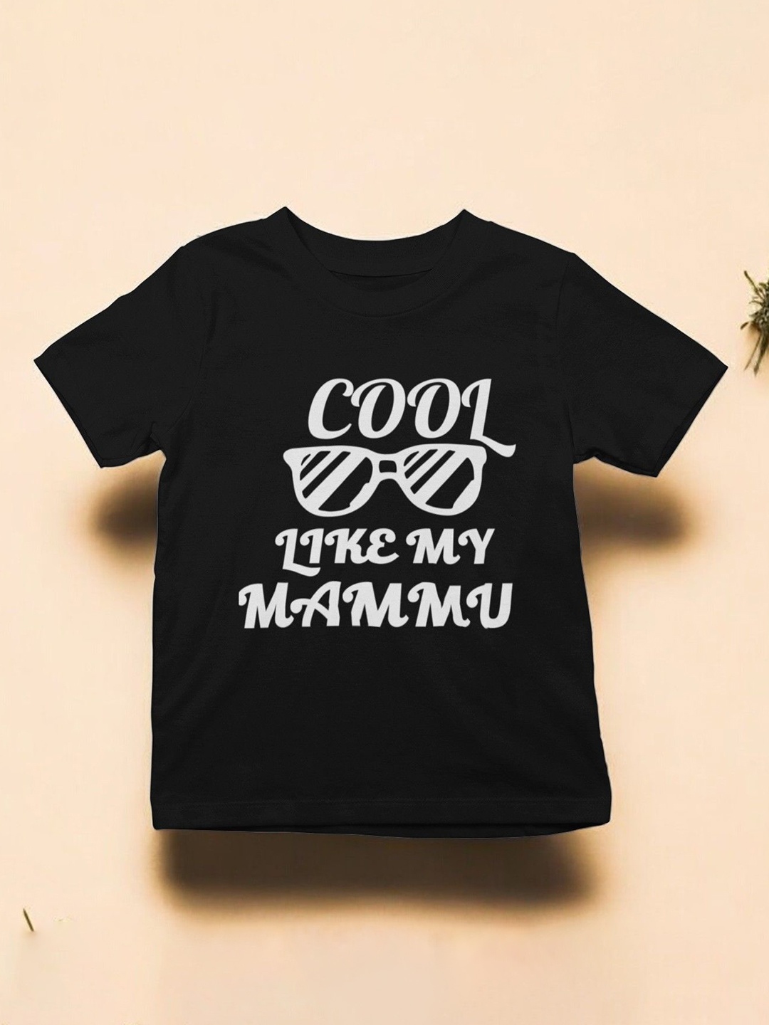

YK X First Laugh Boys Typography Printed T-shirt, Black