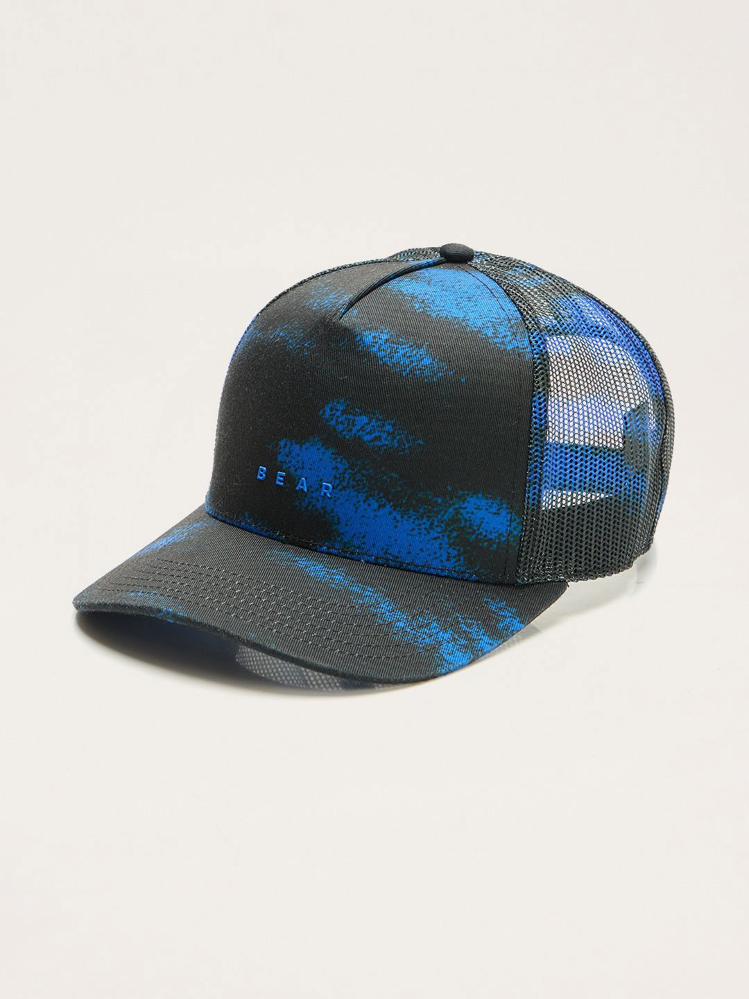 

THE BEAR HOUSE Men Self Design Baseball Cap, Black