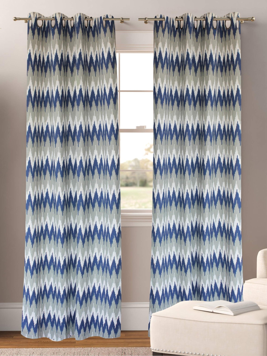 

Dekor World Multicoloured Set of 2 Window Curtain, Multi