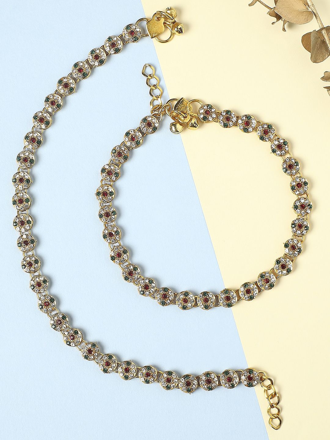 

Anouk Artificial Stones Anklets, Gold