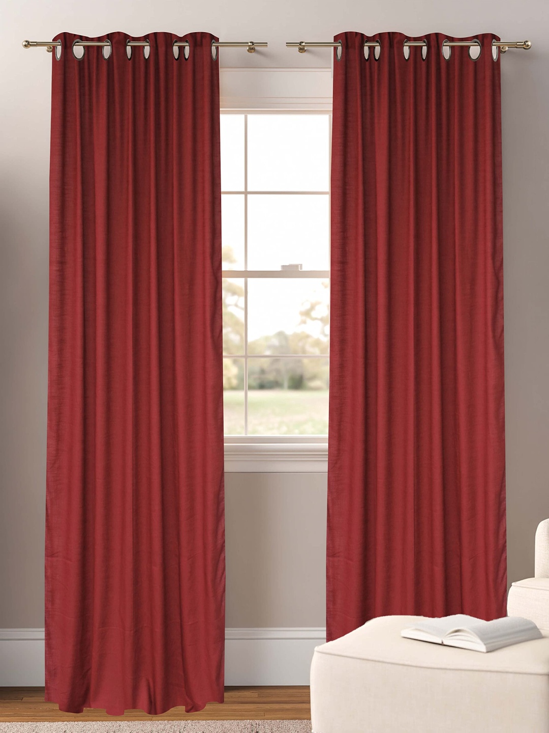 

Dekor World Multicoloured Set of 2 Sheer Long Door Curtain, Multi