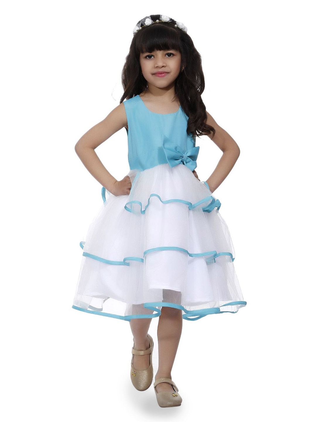 

Wow Princess Net A-Line Dress, Turquoise blue