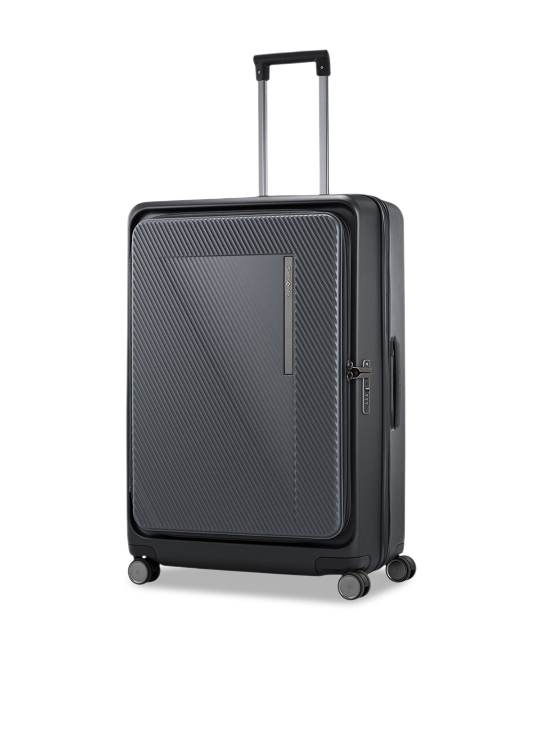 

Samsonite Zipprix Front Opening Hard Sided Large Trolley Bag, Grey