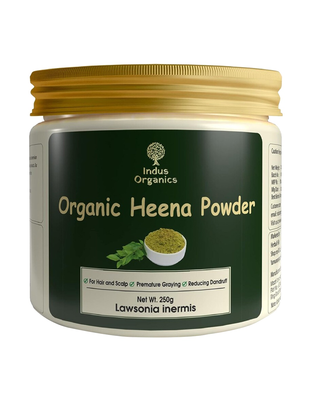 

Indus Organics Organic Heena Hair Color Powder - 250g, Green