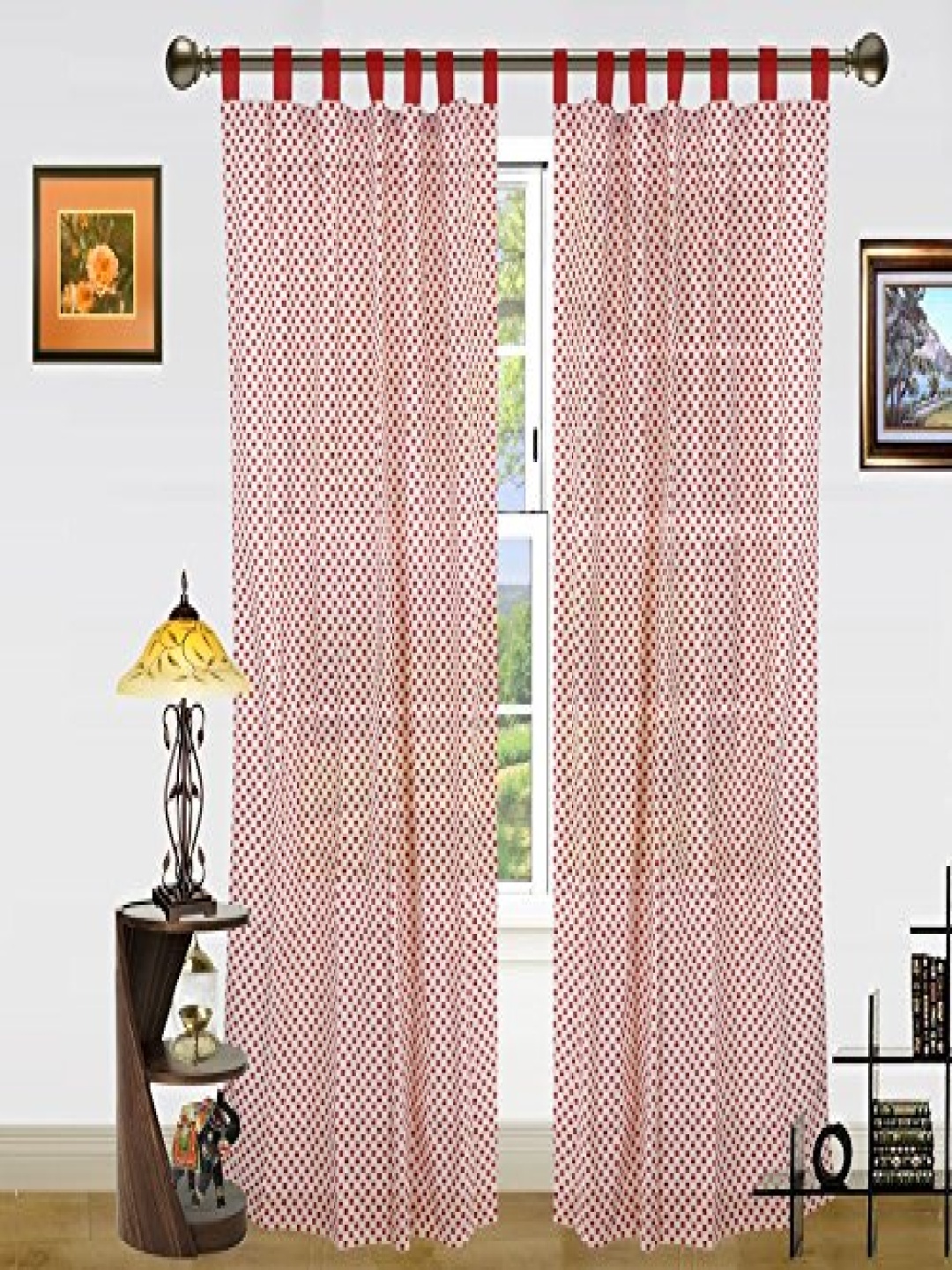 

Dekor World Multicoloured Set of 2 Geometric Door Curtain, Multi