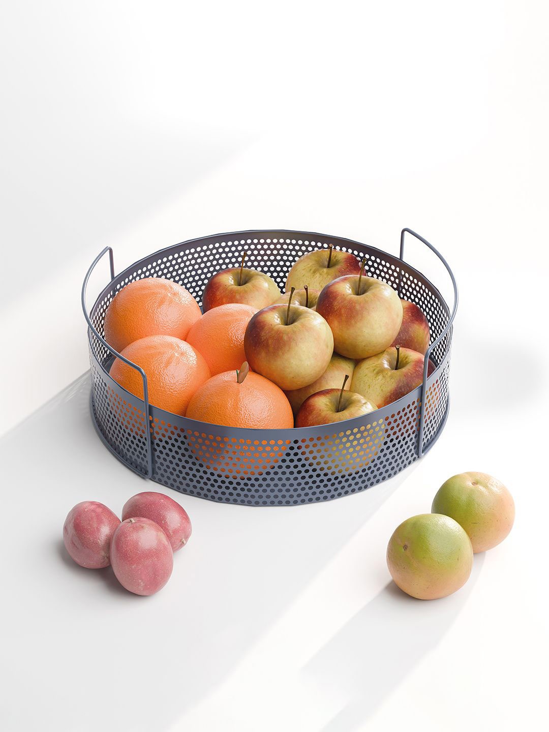 

Kuber Industries Grey Textured Round Multipurpose Storage Basket
