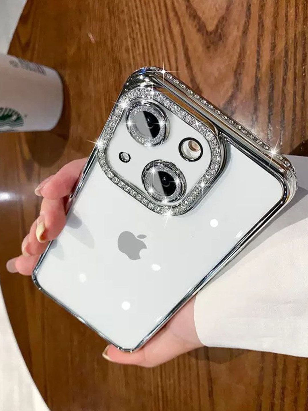 

Luxury Kase Quirky Printed iPhone 15 Back Case Mobile Accessories, Silver