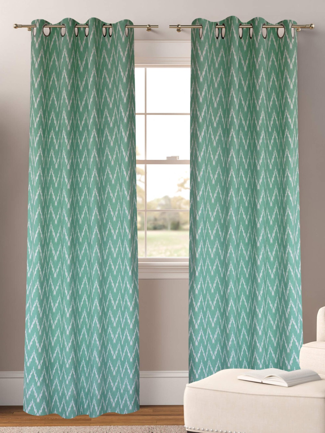 

Dekor World Multicoloured Set of 2 Window Curtain, Multi