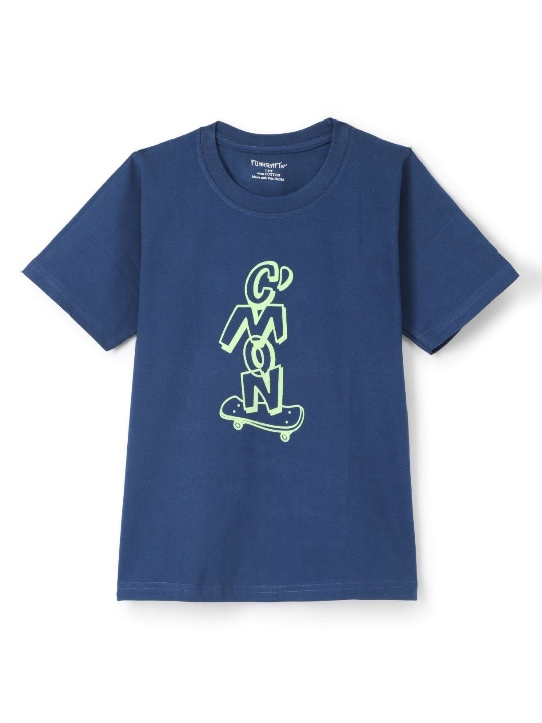 

FUNKRAFTS Boys Printed T-shirt, Blue