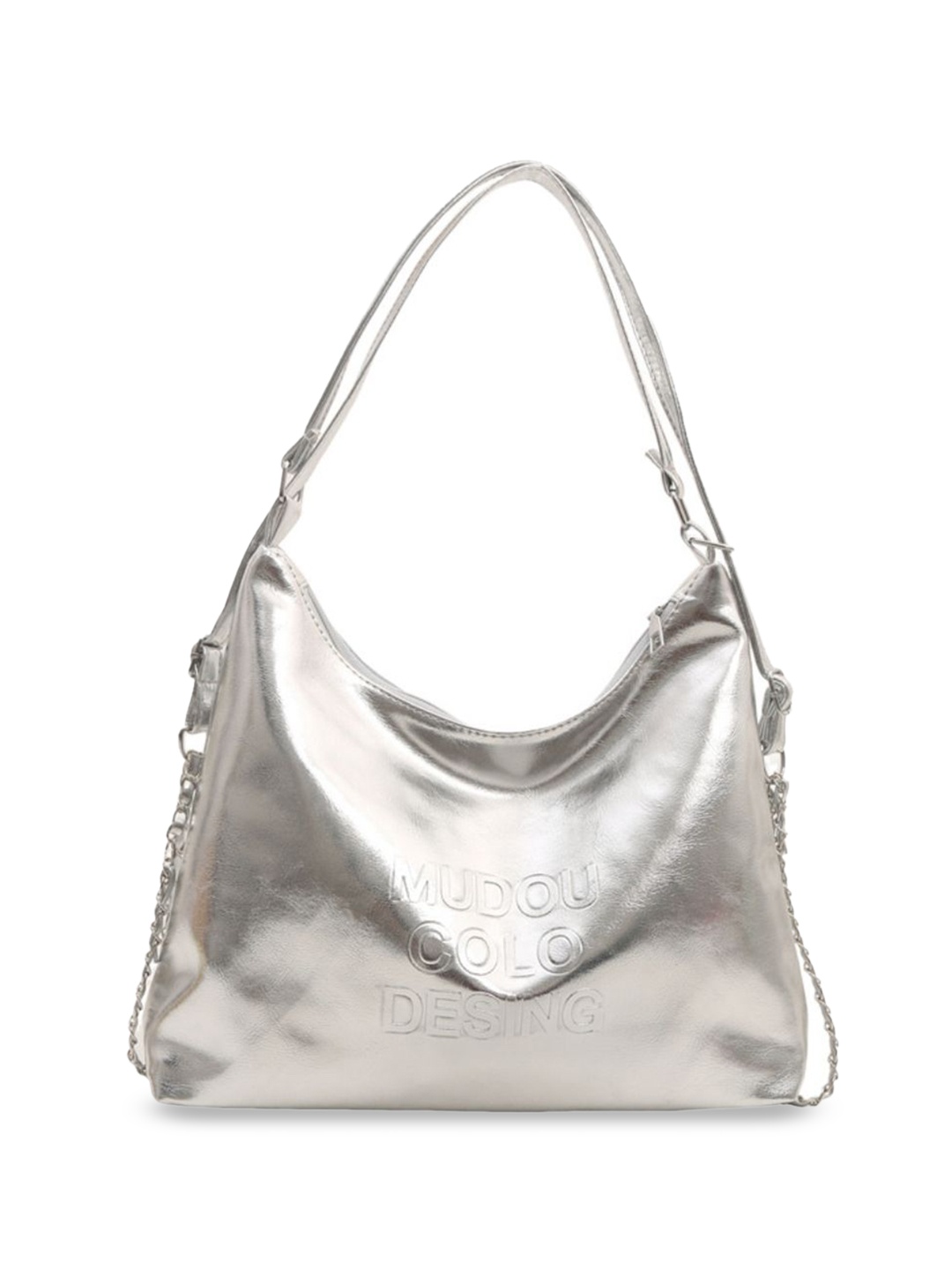 

DressBerry PU Hobo Bag, Silver