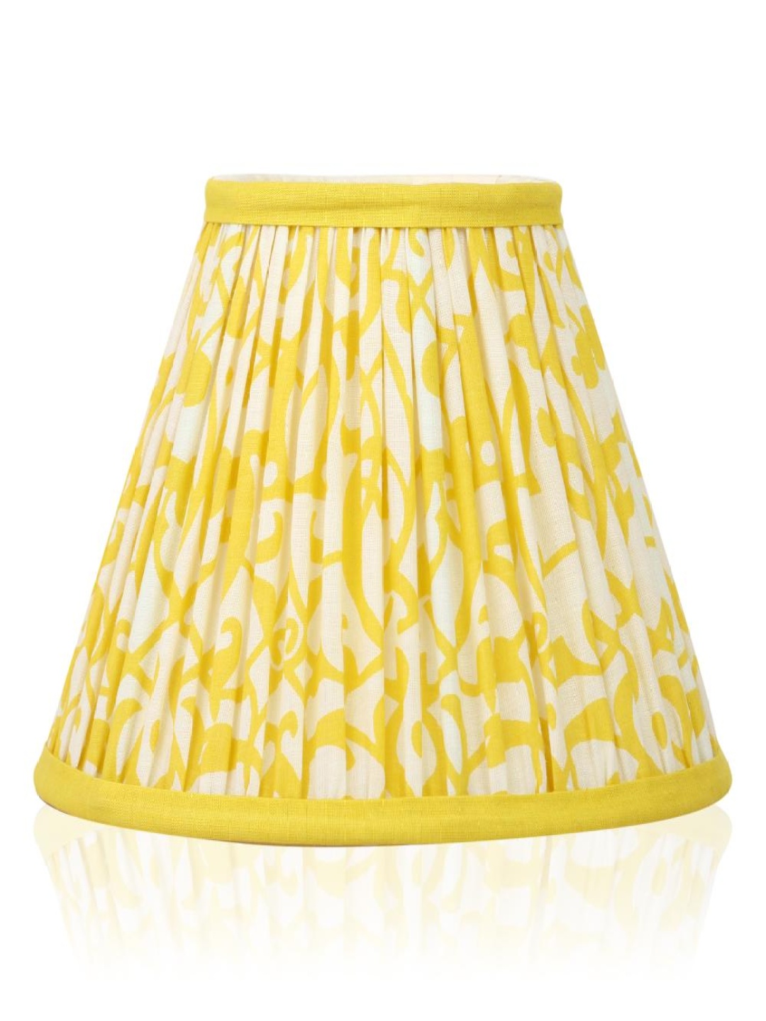 

Lampenschirm India Yellow Printed Cotton Contemporary Frusturical Shaped Table Lamp Shade
