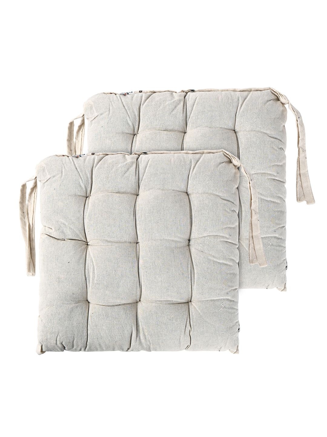

Kuber Industries Cream-Coloured 2 Pieces Cotton Comfort Chair Pads