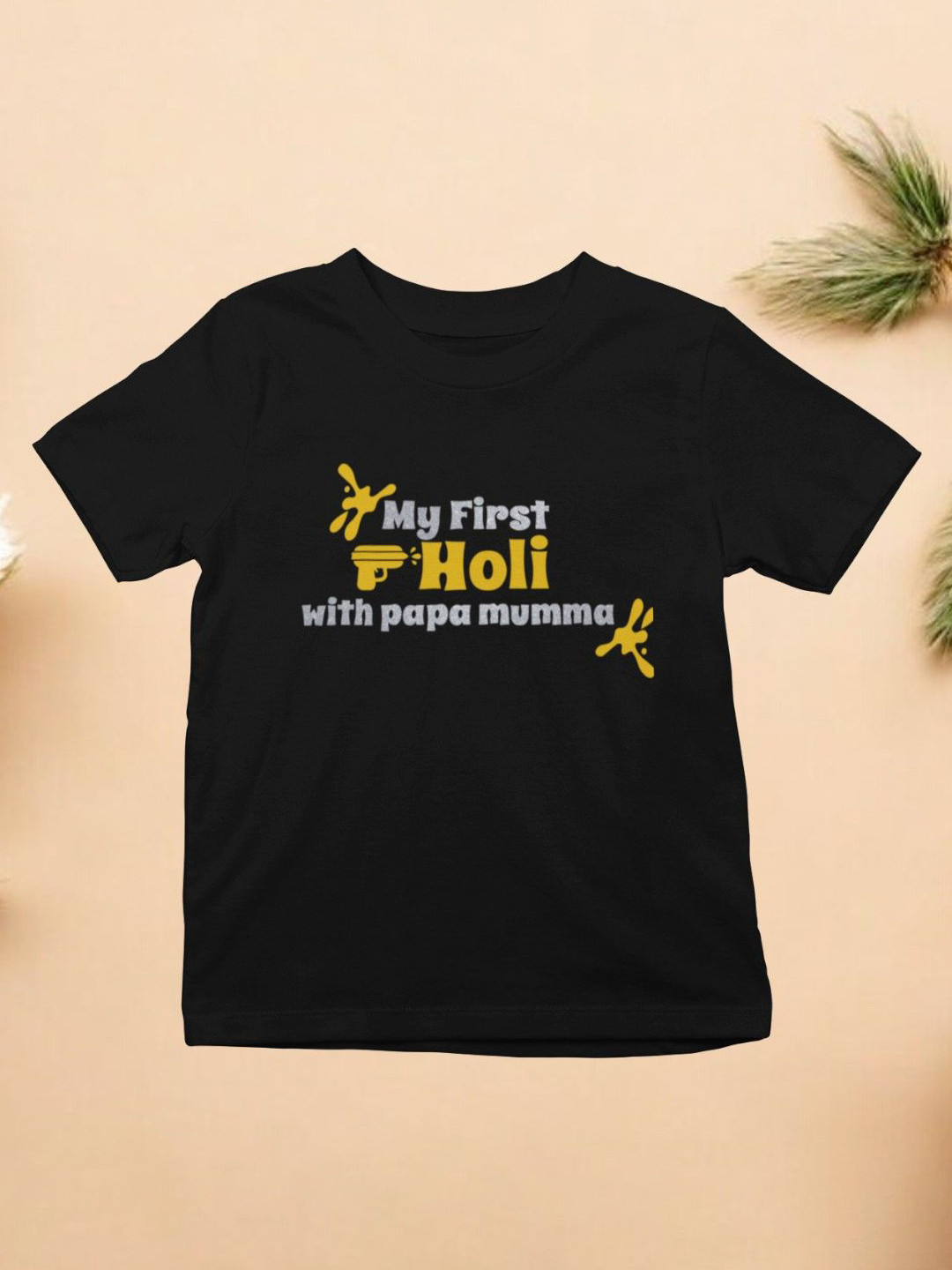

YK X First Laugh Boys Printed T-shirt, Black