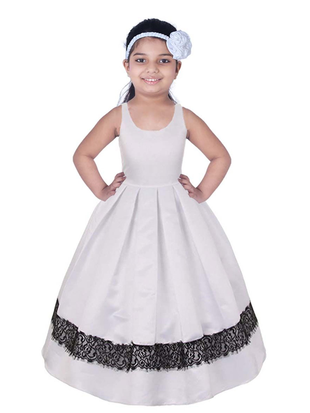 

Wow Princess Girls Satin Maxi Dress, White