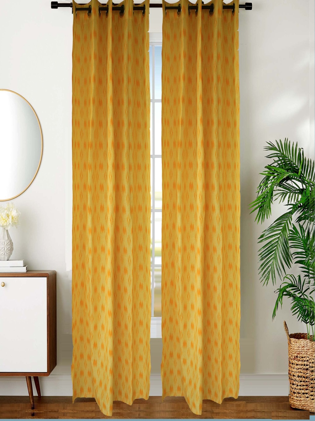 

Dekor World Multicoloured Set of 2 Long Door Curtain, Multi
