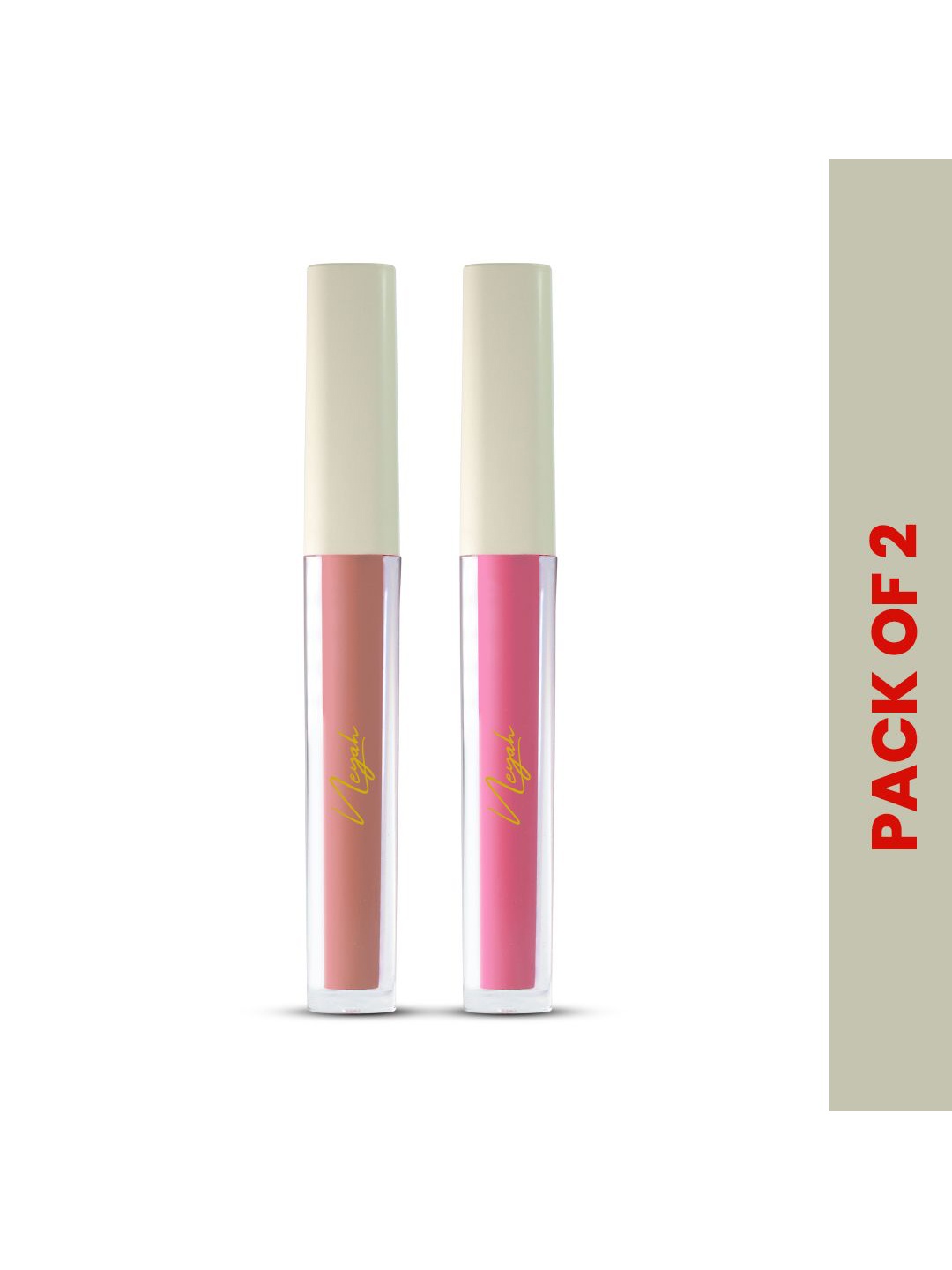 

Neyah Set Of 2 Matte Slay Liquid Lipstick- 1.5 ml Each- Crepe Delight - Scarlet Luxe, Pink