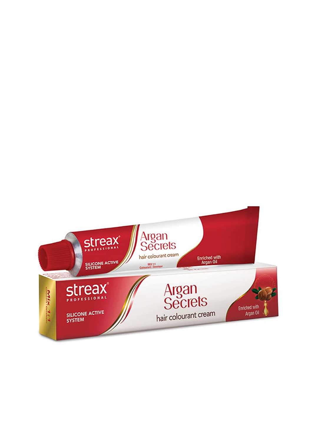 

Streax Professional Argan Secret Hair Colourant Cream with Argan Oil 60 g - Dark Blonde 6, Yellow