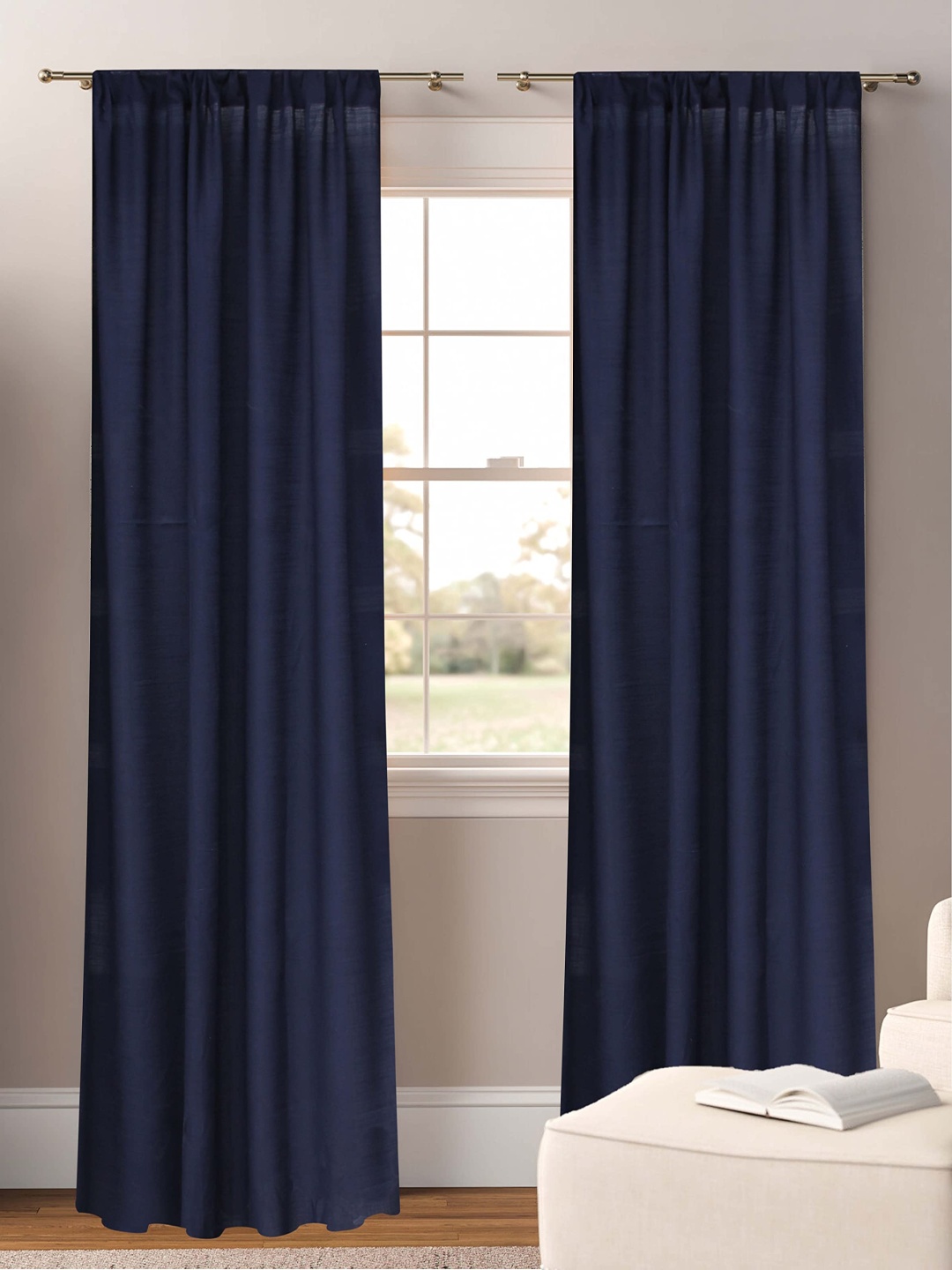

Dekor World Multicoloured Set of 2 Sheer Window Curtain, Multi