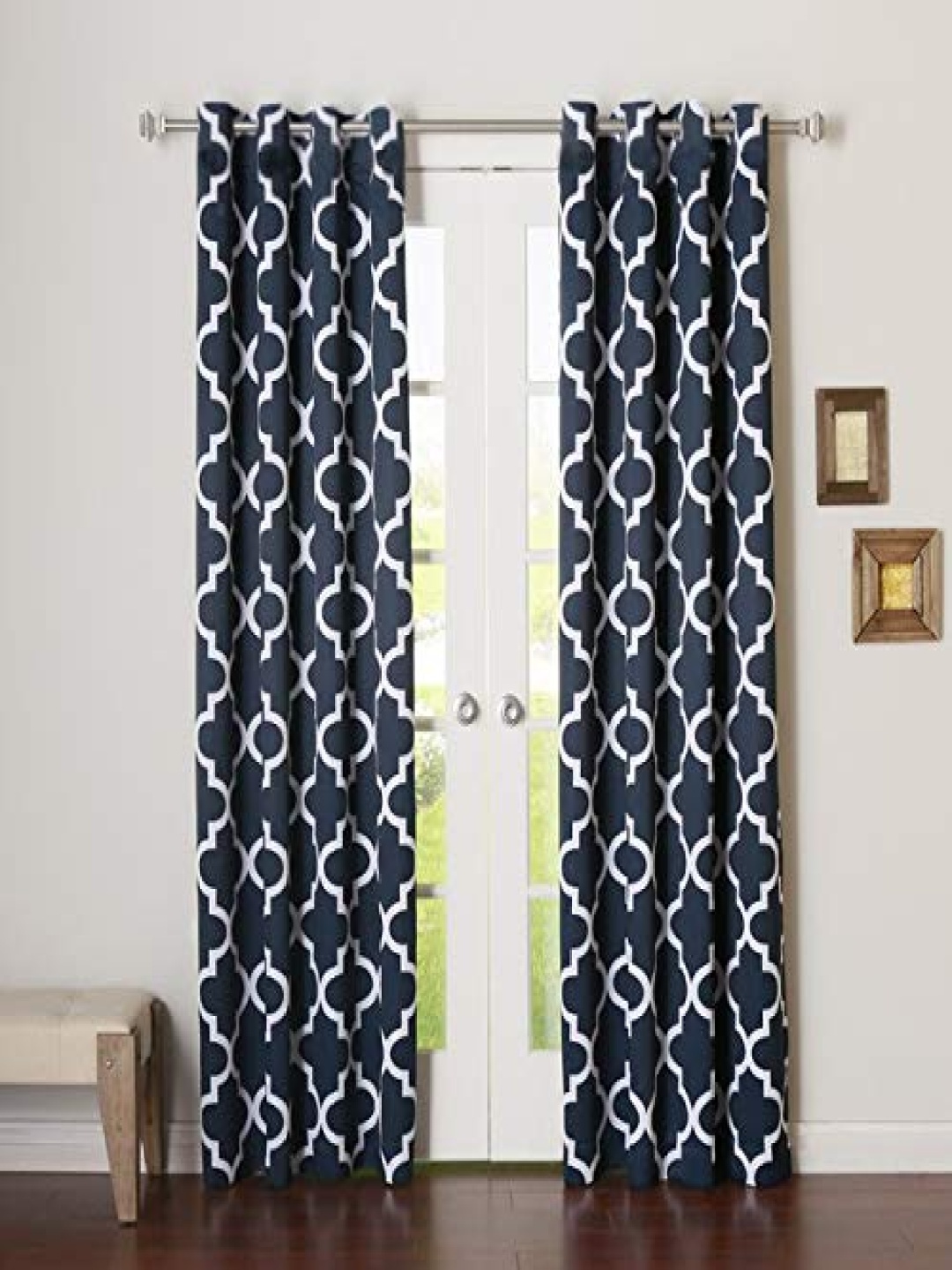 

Dekor World Multicoloured Set of 2 Long Door Curtain, Multi