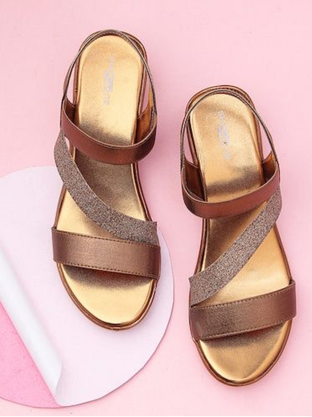 

FABBMATE Women Heel Sandals, Copper