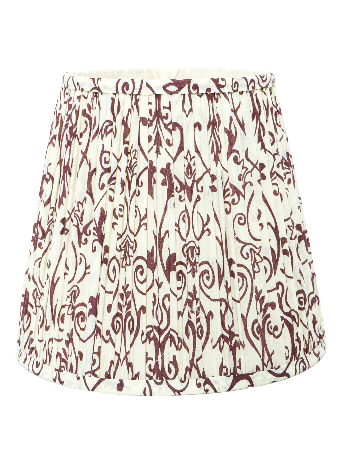 

Lampenschirm India Red Printed Cotton Straight Empire Premium Soft Back Lampshade