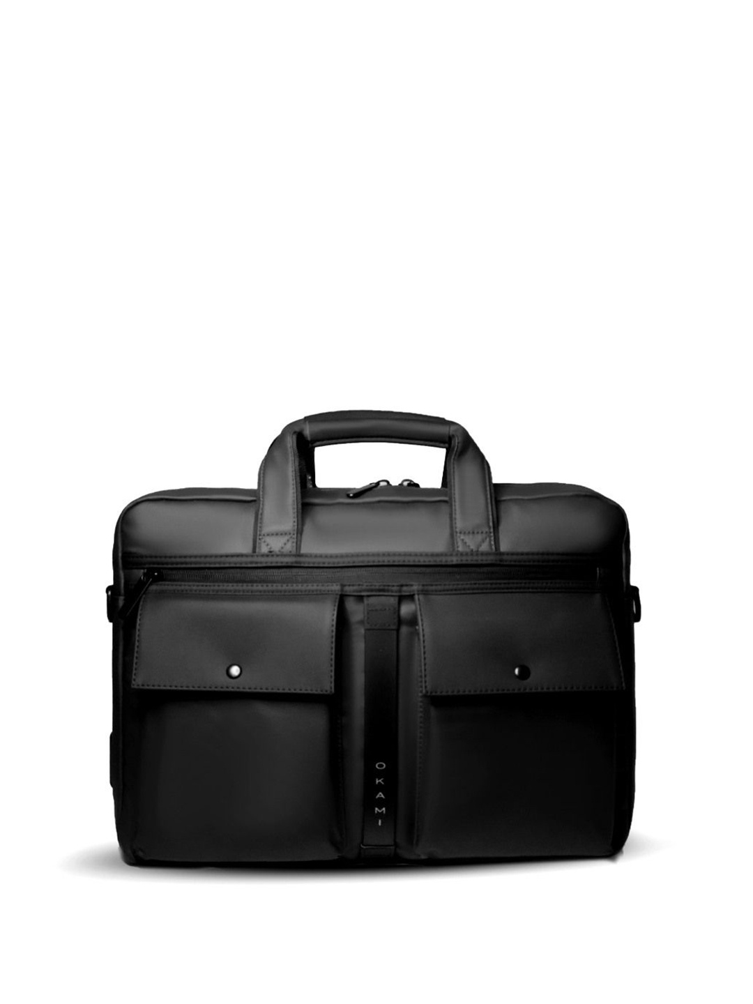 

OKAMI Unisex Solid Up to 15 inch USB Charging Laptop Bag, Black